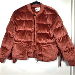 Quilted Velvet Puffer
